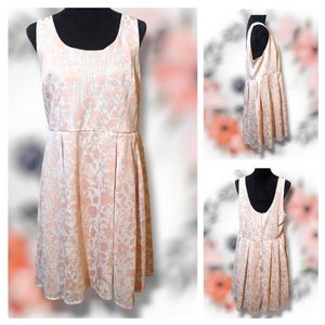 Torrid Pink and White Lace Dress